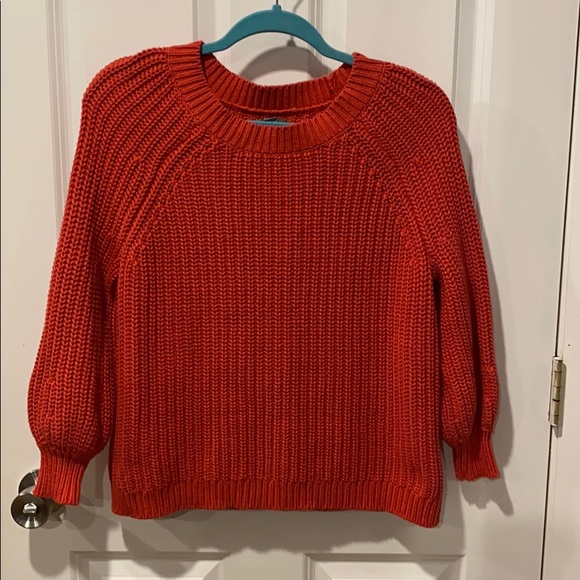 Aerie Coral Chunky Oversized Knit Crew EUC - Picture 4 of 14